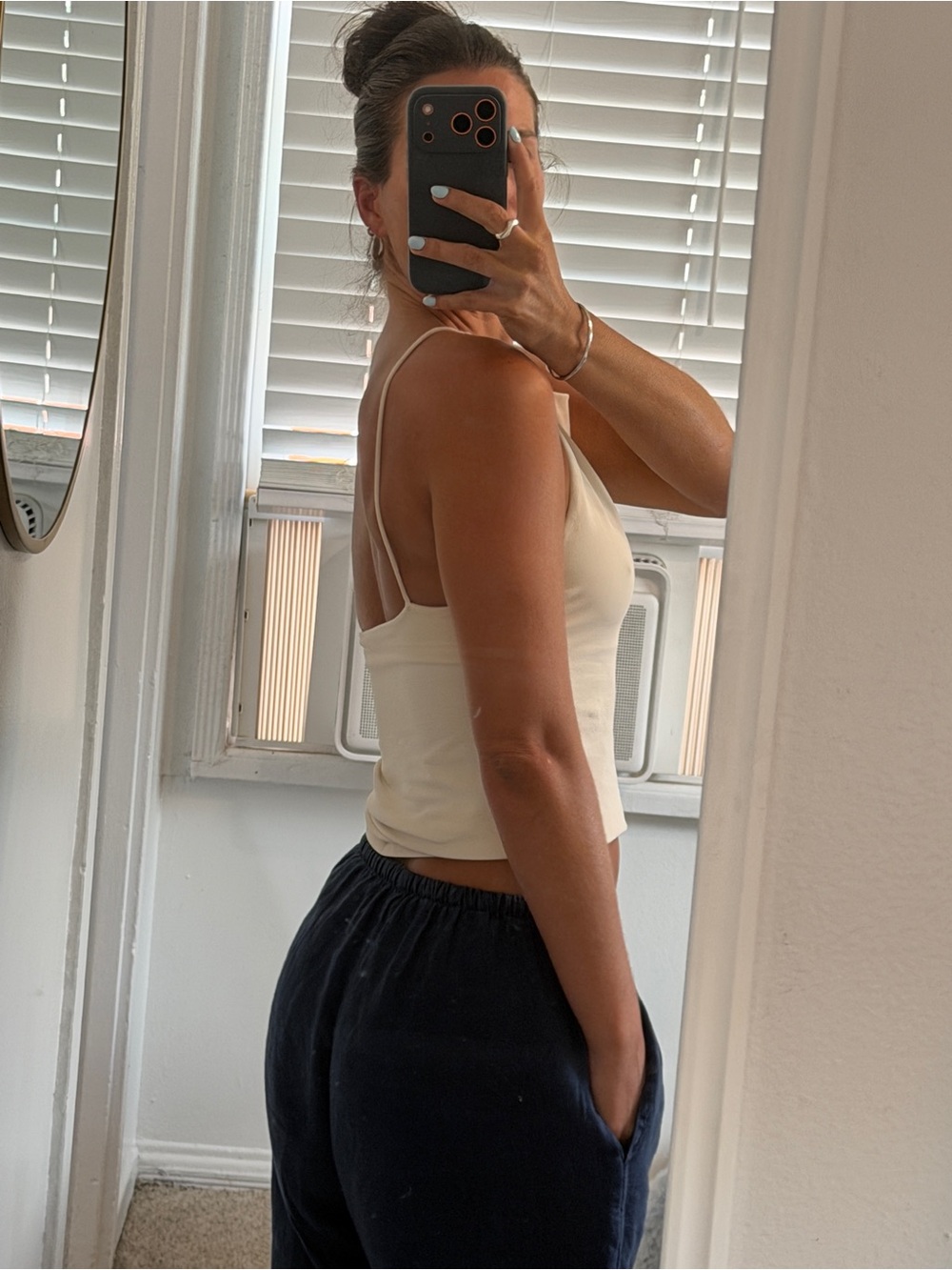 Free People Cream High-Neck Halter Cami - Picture 3 of 3